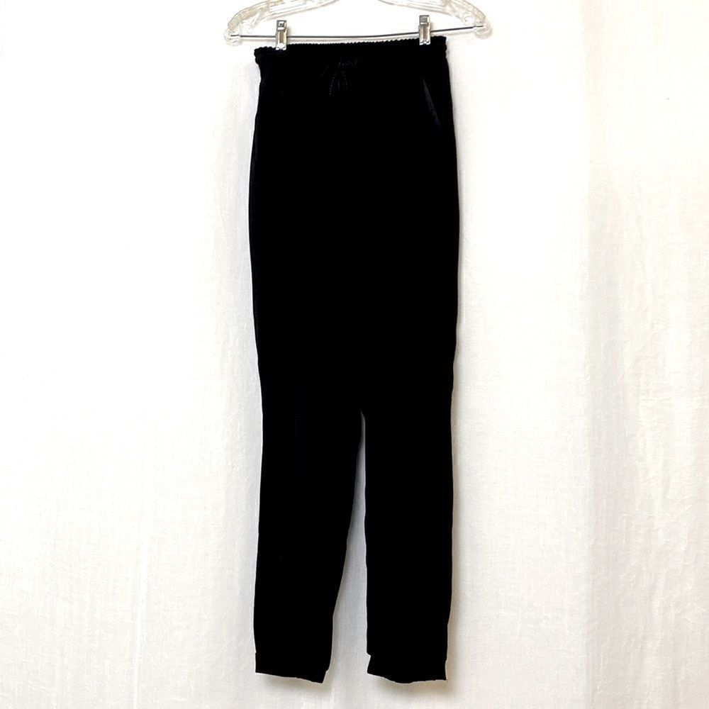 Bebe Pants Black Casual Pants with Elastic Waist and Ankles Size XS